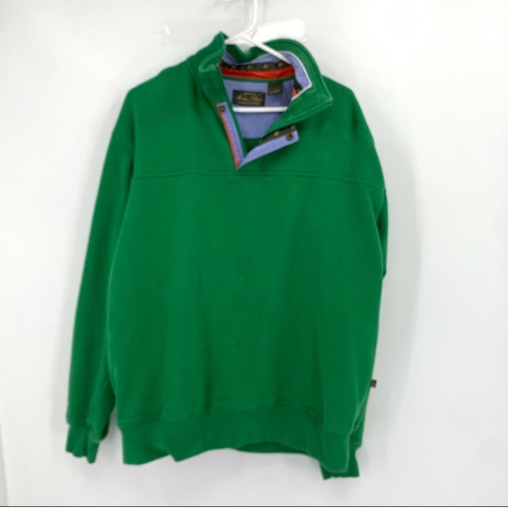 Orvis Green Henley Neckline Pullover Sweatshirt